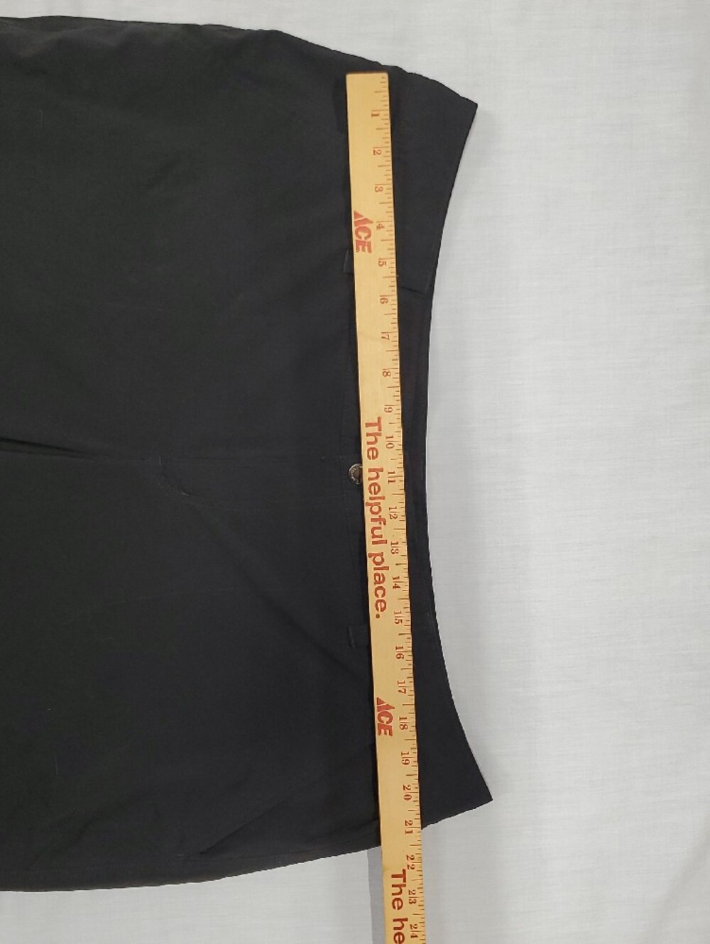 Women's Black Bermuda Shorts with Adjustable Hem #187 - Picture 2 of 8
